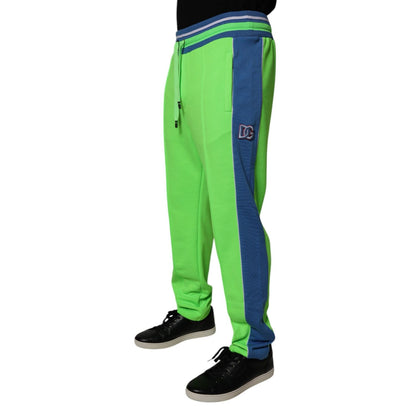 Dolce & Gabbana Green Blue Jogger Sweatpants Pants