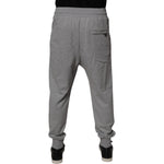 Dolce & Gabbana Gray Logo Cotton Men Jogger Sweatpants Pants PAN76005-48