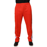 MSGM Red White Mid Waist Men Jogger Sweatpants Pants PAN76053-50