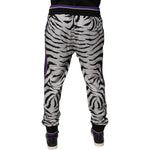 Dolce & Gabbana Black White Zebra Men Jogger Sweatpants Pants PAN76060-52