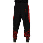 Dolce & Gabbana Black Red Leopard Jogger Sweatpants Pants PAN76108-48