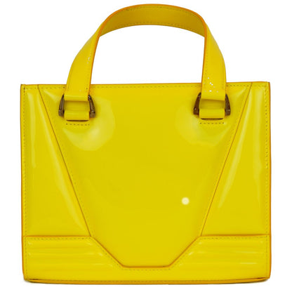 Ferrari Yellow Leather Handbag