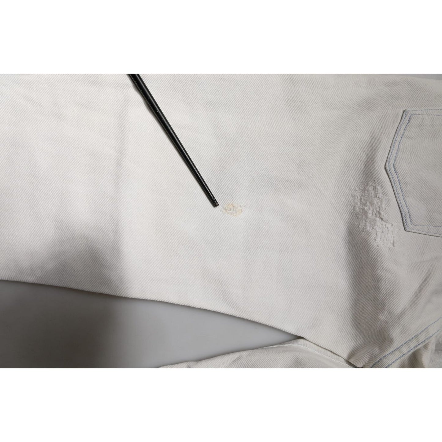 Dolce & Gabbana White Cotton Stretch Skinny Slim Denim Jeans PAN76118-48