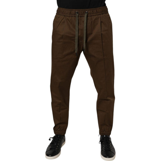 Dolce & Gabbana Brown Cotton Stretch Jogger Sweatpants Pants PAN76124-50