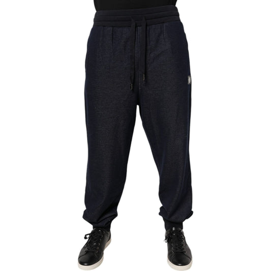 Dolce & Gabbana Black Jacquard Jogger Men Sweatpants Pants PAN76130-50