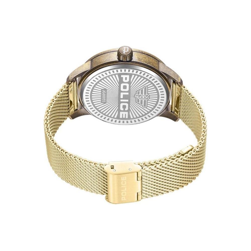 Police Gold Stainless Steel Watch POPEWJG0005504AC