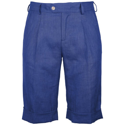 Made in Italy Blue Linen Short