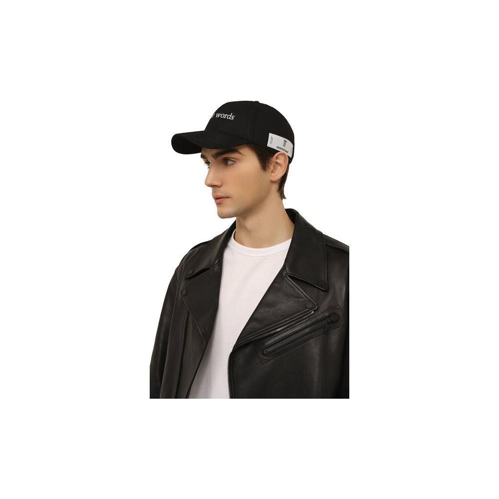 Diego Venturino Black Cotton Hats & Cap DI-15135-UNI
