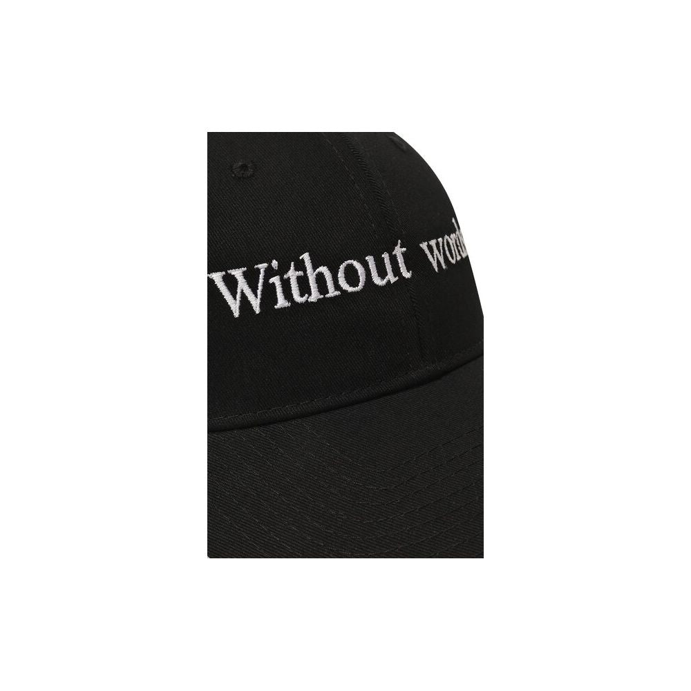 Diego Venturino Black Cotton Hats & Cap DI-15135-UNI