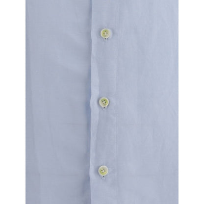 Finamore Light Blue Linen Dress Shirt