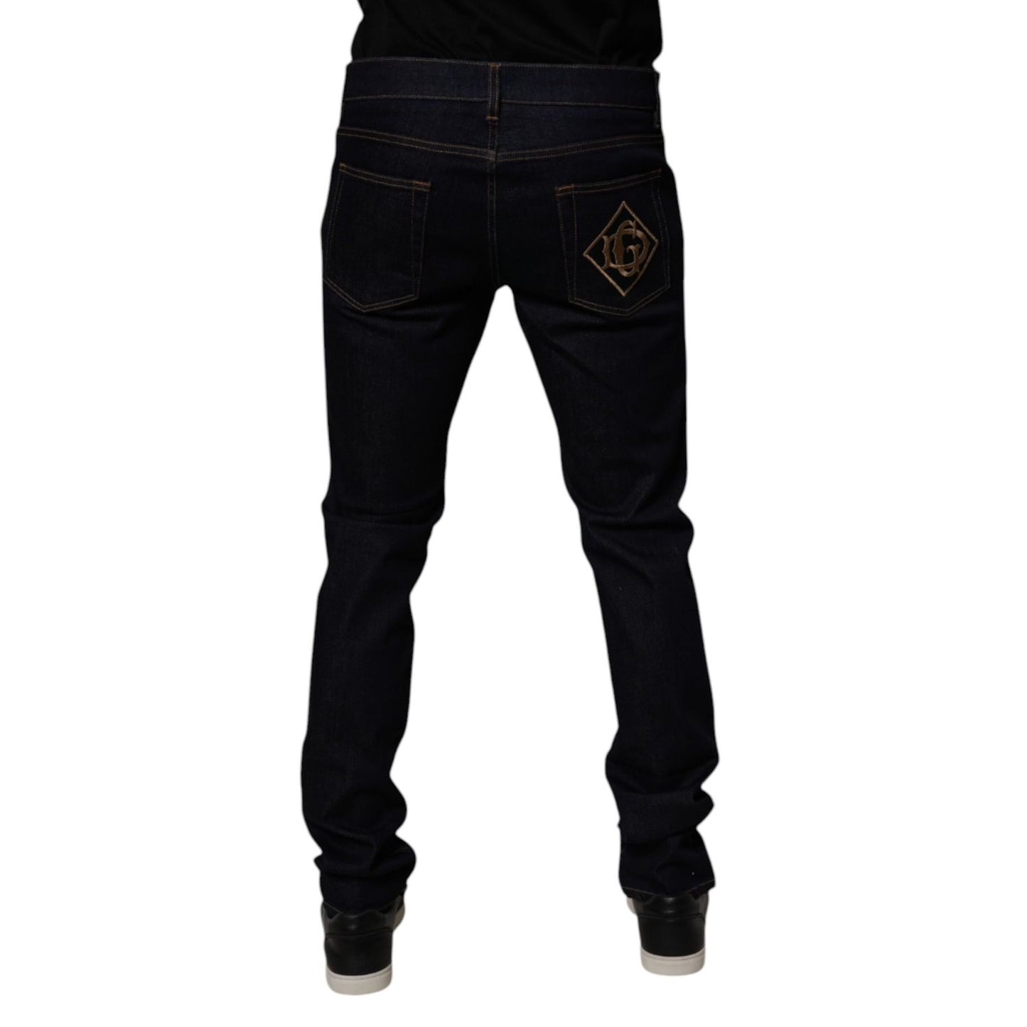 Dolce & Gabbana Black Cotton Stretch Men Skinny Denim Jeans