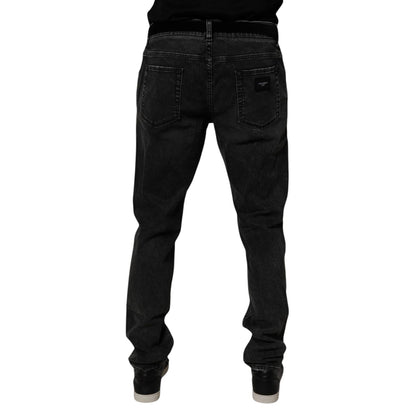 Dolce & Gabbana Black Cotton Stretch Men Skinny Denim Jeans