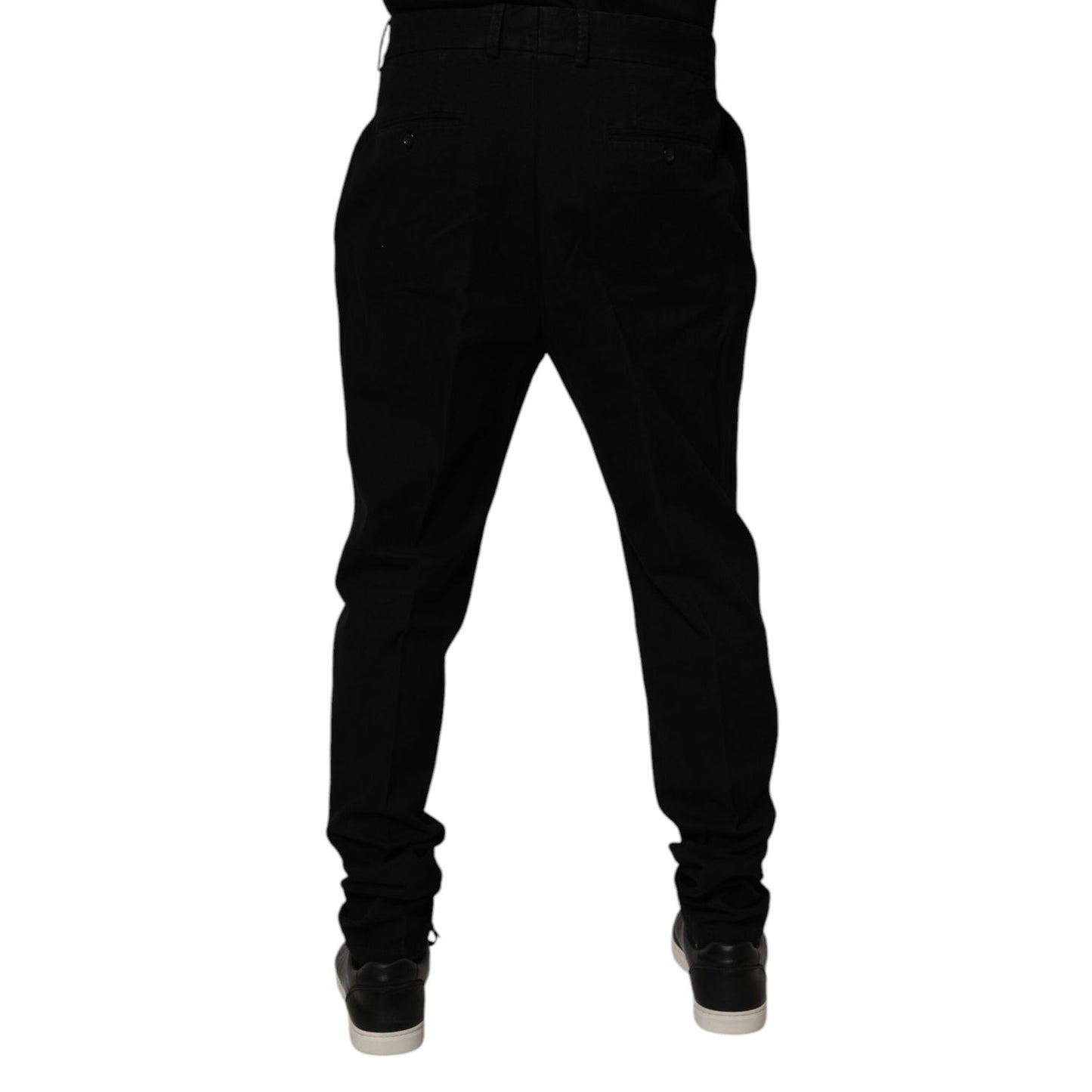 Dolce & Gabbana Black Cotton Stretch Skinny Pants