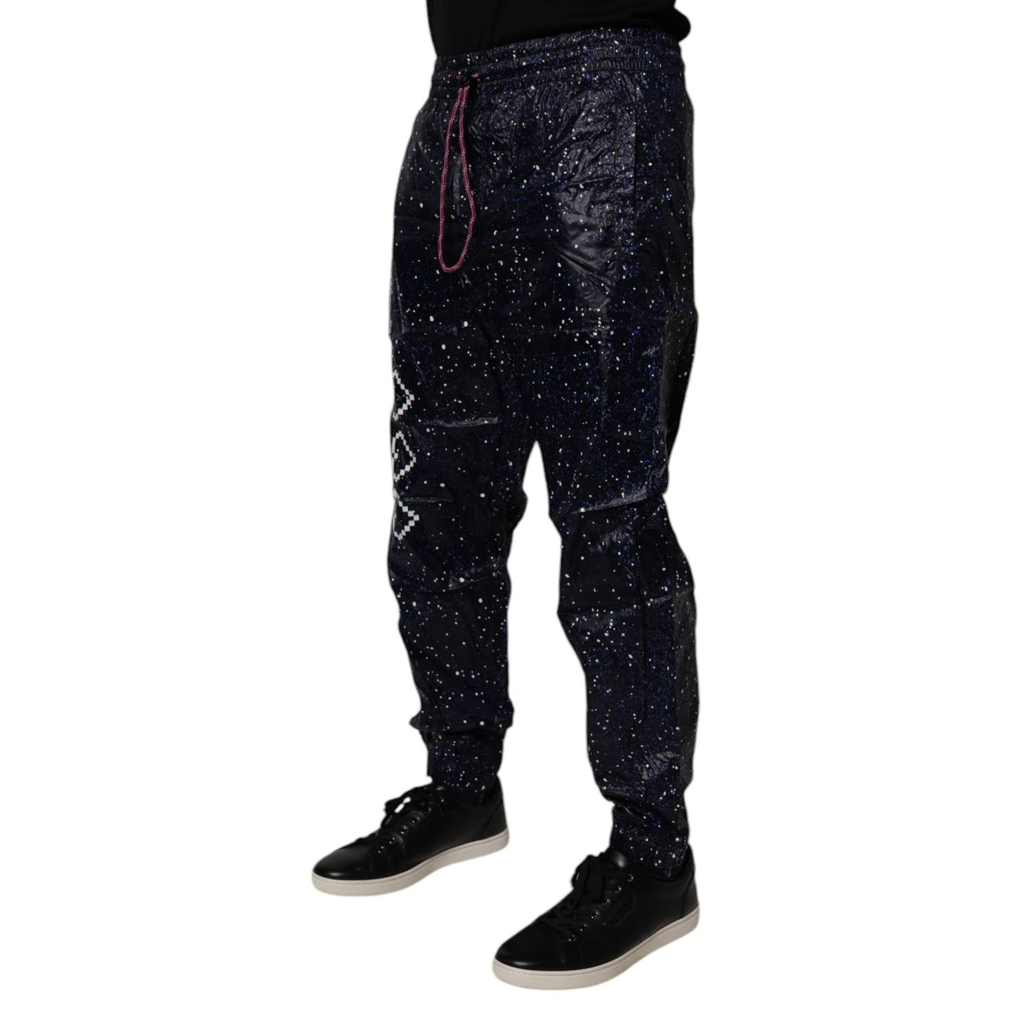 Dolce & Gabbana Dark Blue DG Game Print Cotton Jogger Pants PAN75199-48