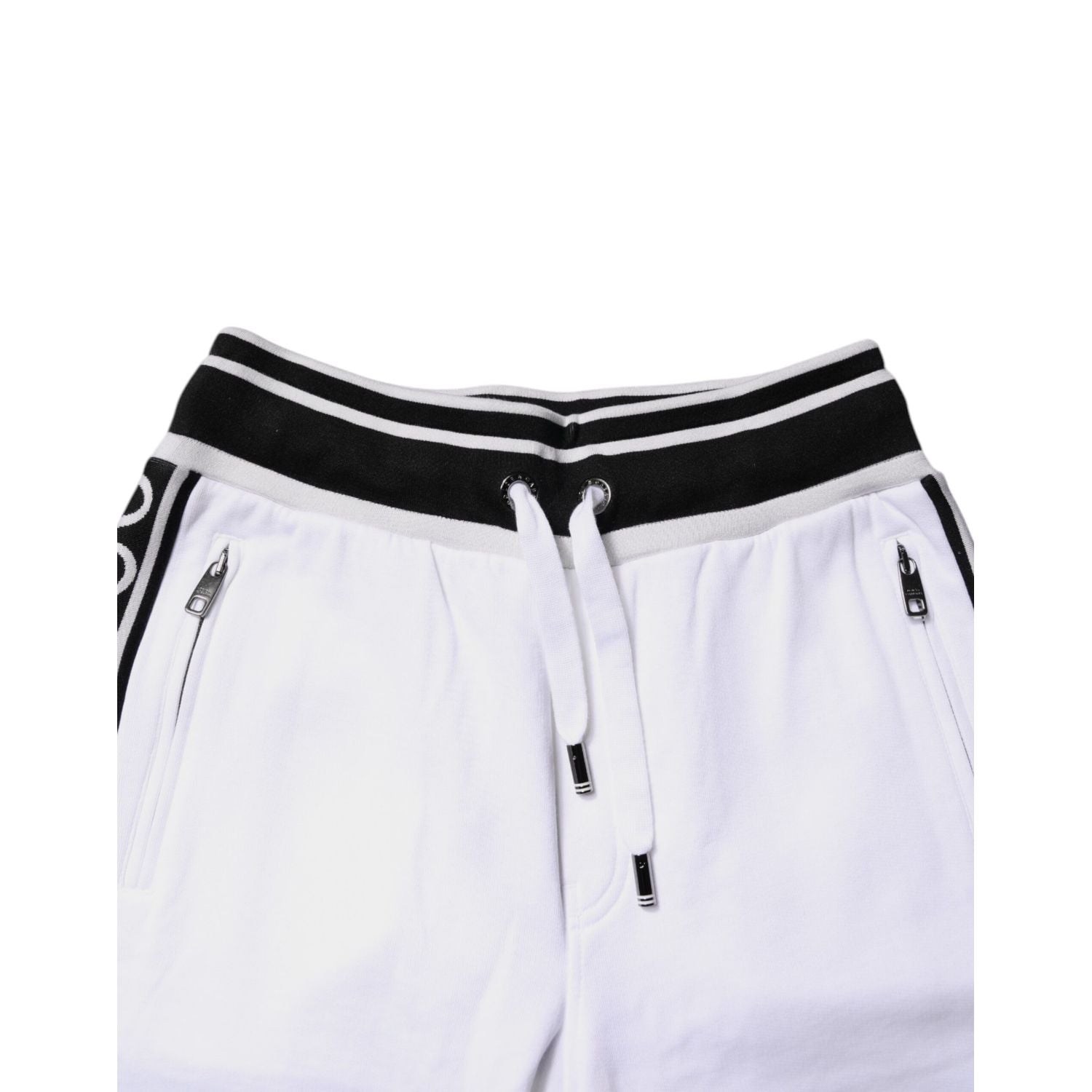 Dolce & Gabbana White King Cotton Bermuda Sweatshorts Shorts
