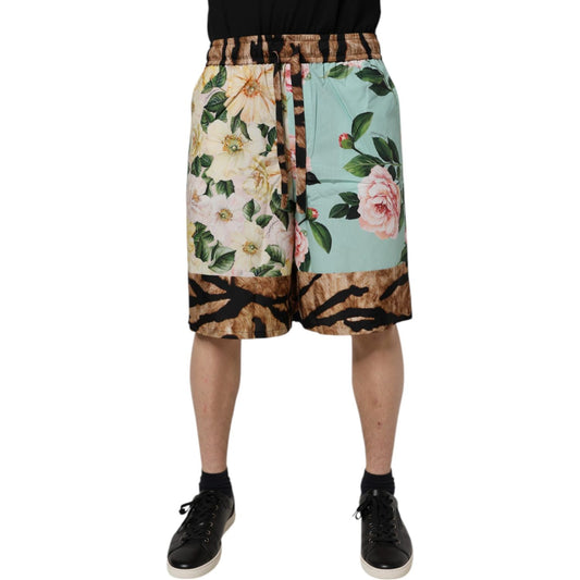 Dolce & Gabbana Multicolor Floral Print Men Bermuda Shorts