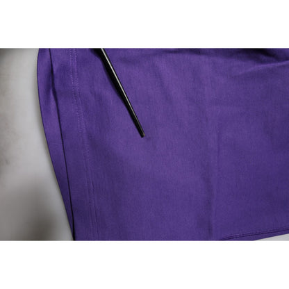 Dolce & Gabbana Purple Cotton Men Bermuda Sweatshorts Shorts