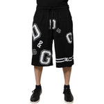 Dolce & Gabbana Black Logo Cotton Bermuda Sweatshorts Shorts PAN76173-54