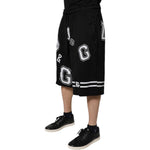 Dolce & Gabbana Black Logo Cotton Bermuda Sweatshorts Shorts PAN76173-54