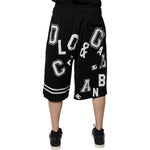 Dolce & Gabbana Black Logo Cotton Bermuda Sweatshorts Shorts PAN76173-54