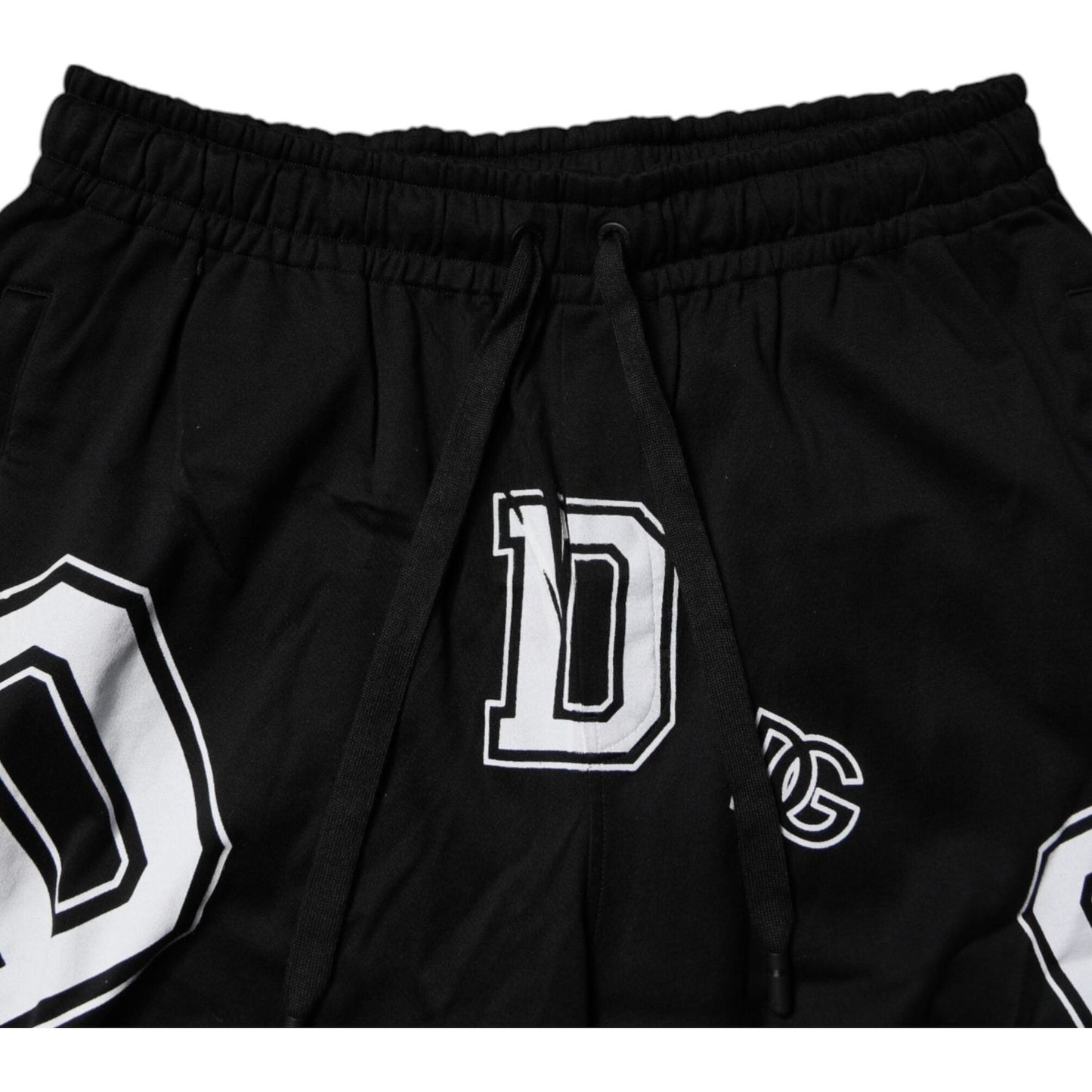 Dolce & Gabbana Black Logo Cotton Bermuda Sweatshorts Shorts PAN76173-54