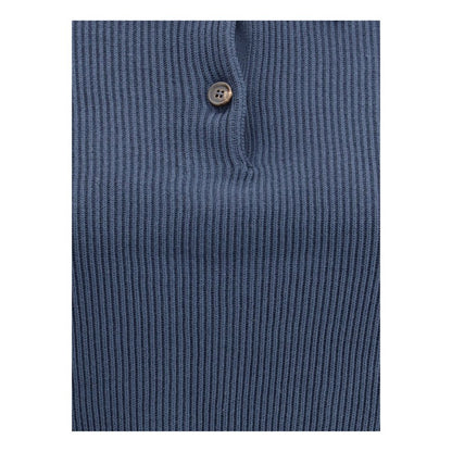 Brunello Cucinelli Blue Cotton Sweatshirt