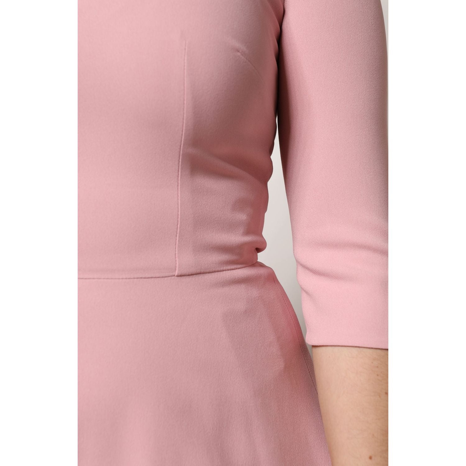 Dolce & Gabbana Pink A-line Flare Viscose 3/4 Sleeves Dress