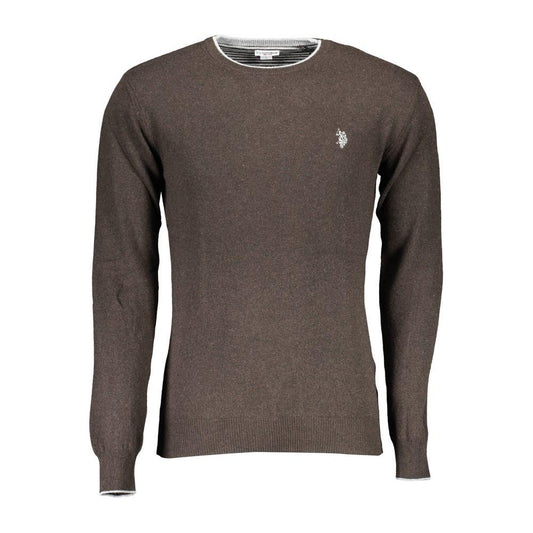 U.S. POLO ASSN. Brown Wool Men Sweater U.S. POLO ASSN. Dark Slate Gray