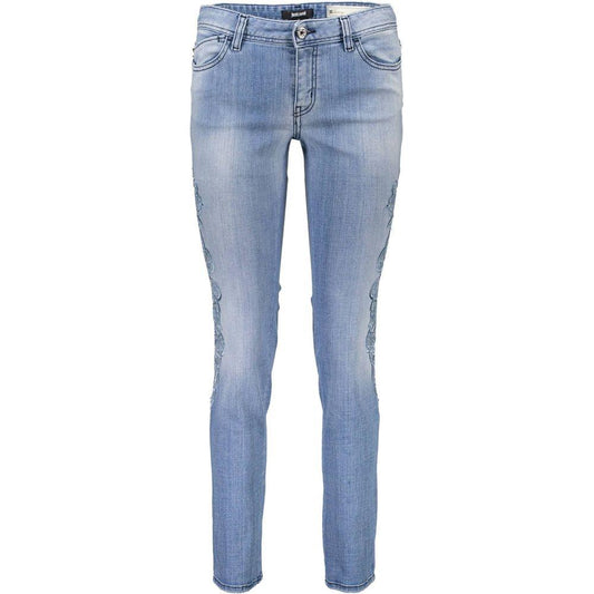 Just Cavalli Light Blue Cotton Women Jeans Just Cavalli Light Slate Gray
