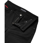 Dolce & Gabbana Black Cotton High Waist Skinny Denim Jeans PAN75984-42