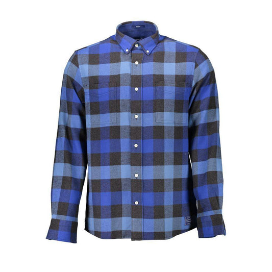 Gant Blue Cotton Men Shirt GA-8995-XL-FBB-341