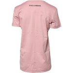 Dolce & Gabbana Pink Logo Print Cotton Crew Neck T-shirt TSH8145-40