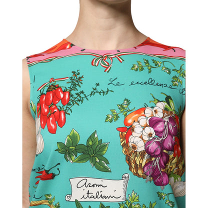 Dolce & Gabbana Multicolor Floral Silk Sleeveless Tank Top