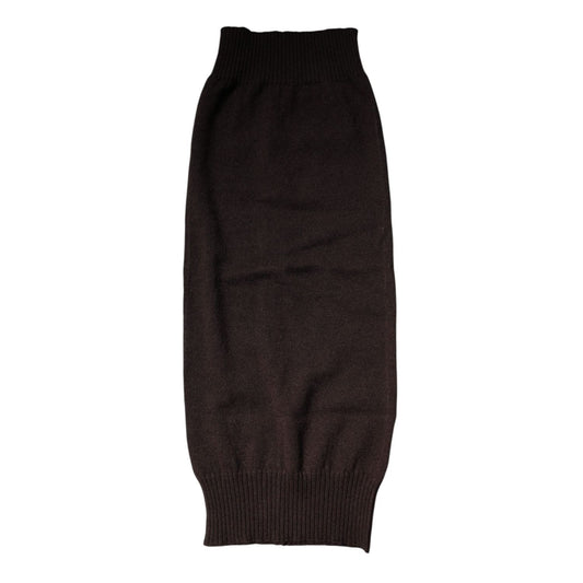 Dolce & Gabbana Brown Cashmere Knitted Neck Warmer Foulard Scarf MS7364
