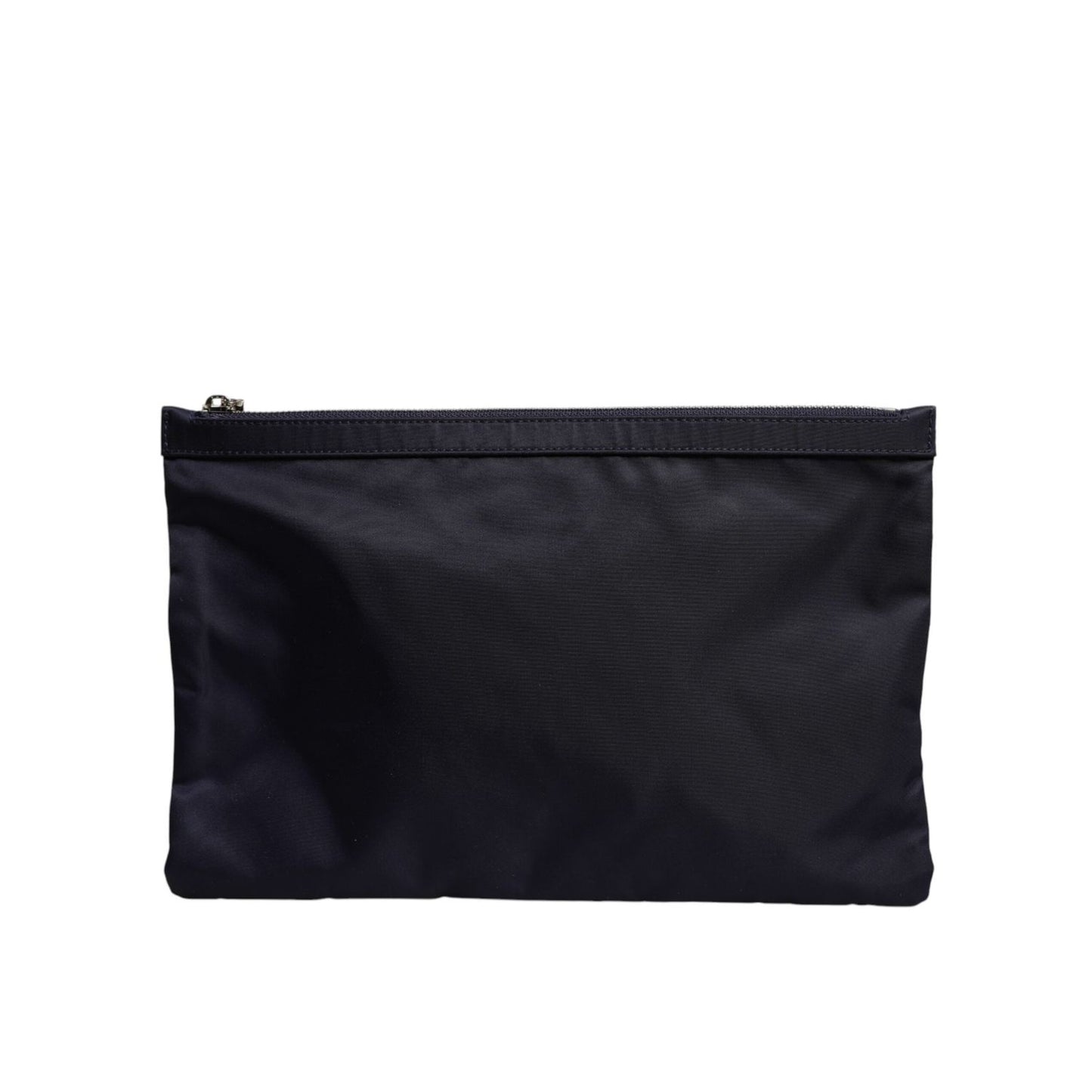 Dolce & Gabbana Blue DG Logo Patch Embellished Pouch Clutch Bag