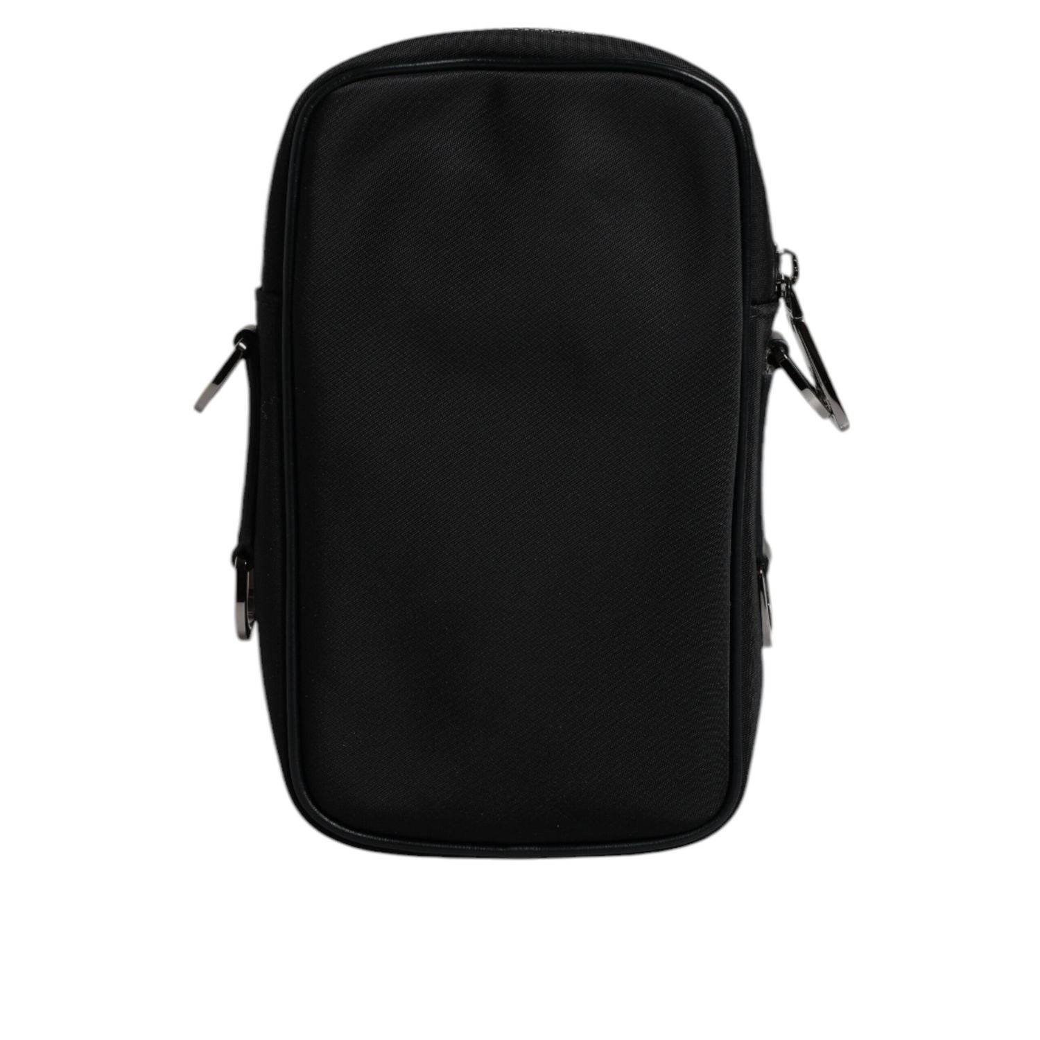Front view with bag zipped and handles upright.