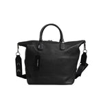 Dolce & Gabbana Black Calfskin Leather Men Shoulder Duffle Bag BAG4347