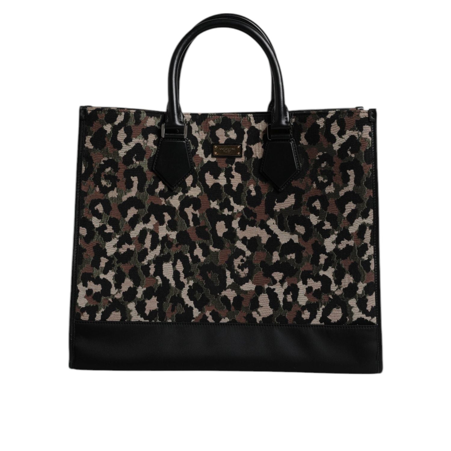 Dolce & Gabbana Multicolor Leopard Shopping Tote Shoulder Bag
