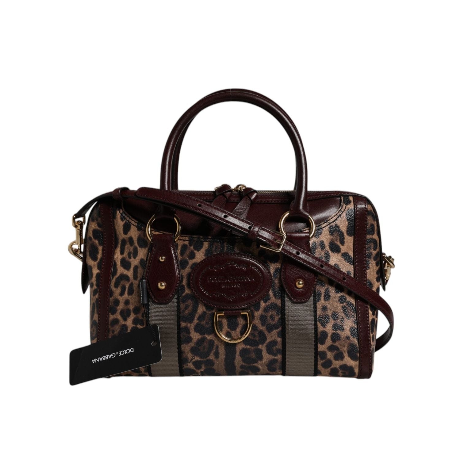 Front view with bag zipped and handles upright.