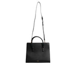 Versace Black Large Leather Top Handle Shoulder Crossbody Bag