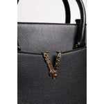 Versace Black Large Leather Top Handle Shoulder Crossbody Bag