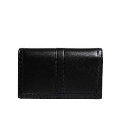 Versace Black Calfskin Leather Chain Strap Shoulder Crossbody Bag