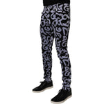 Dolce & Gabbana Black Logo Monogram Cotton Skinny Denim Jeans PAN75161-48