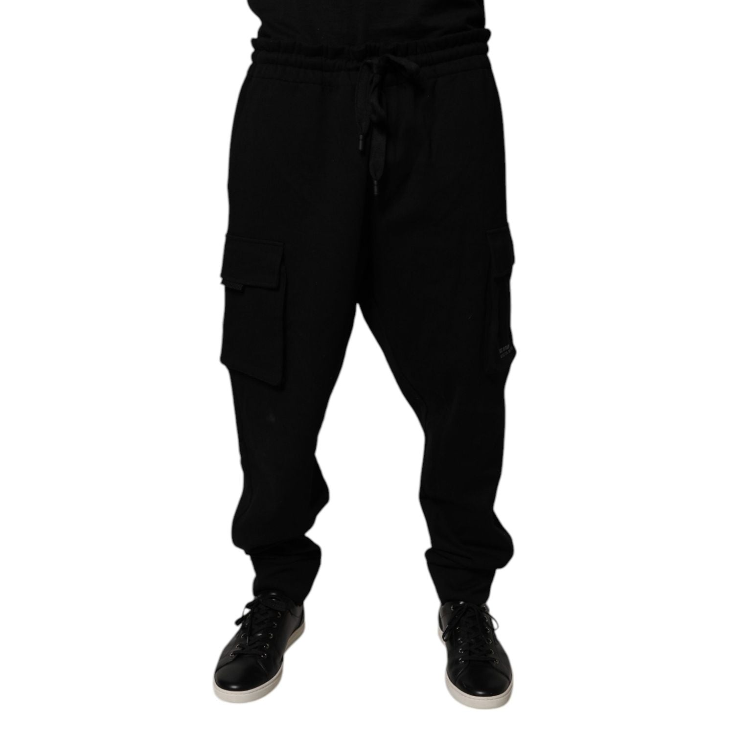 Dolce & Gabbana Black Cotton Jogger Cargo Sweatpants Pants
