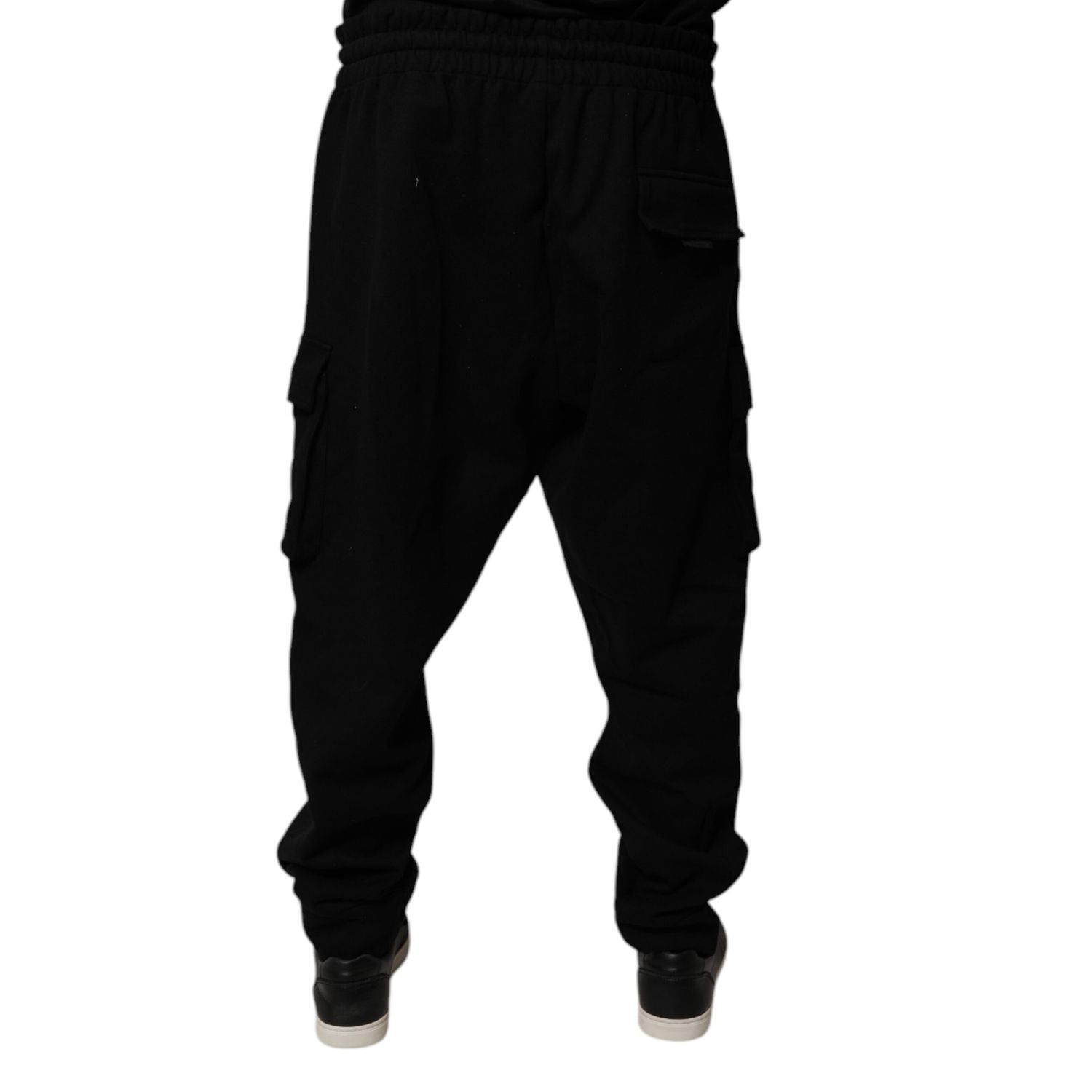 Dolce & Gabbana Black Cotton Jogger Cargo Sweatpants Pants
