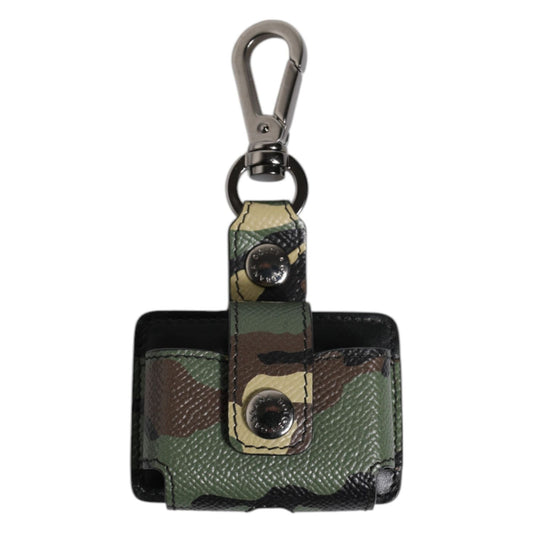 Dolce & Gabbana Multicolor Camouflage Leather Airpods Case SMY10692