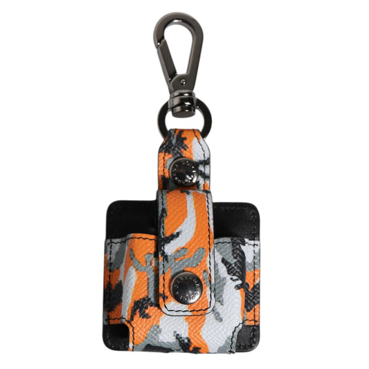 Dolce & Gabbana Multicolor Camouflage Leather Airpods Case SMY10699
