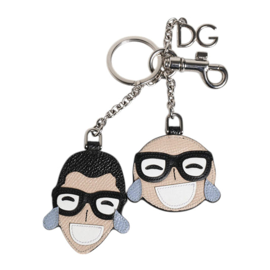 Dolce & Gabbana Multicolor #DGFAMILY Logo Badge Holder Keychain Keyring
