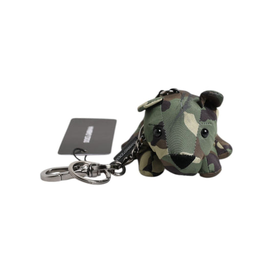 Dolce & Gabbana Multicolor Camouflage Animal Silhouette Keychain Keyring SMY10697