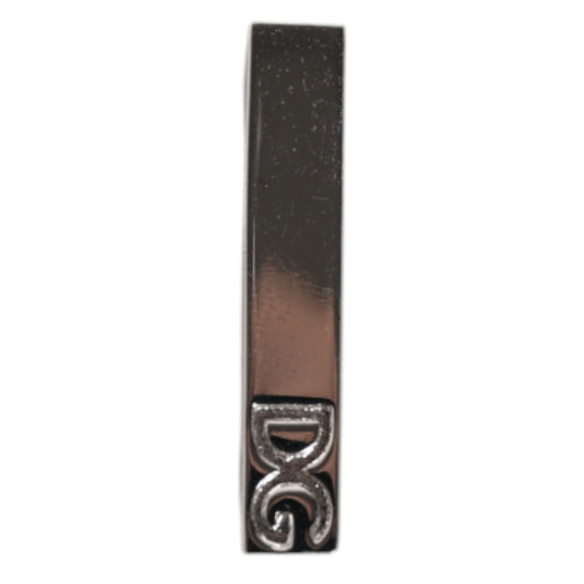 Dolce & Gabbana Silver Tone Brass Logo Branded Tie Clip Bar